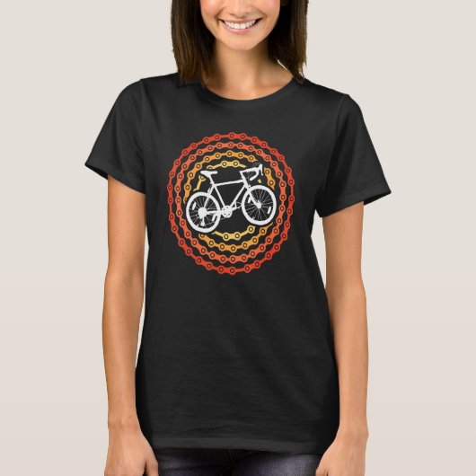Retro Bike Riding Bicycle Bicycling Biking  T-shirt (Voorkant)