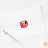 Retro Bike Vierkante Sticker (Envelop)