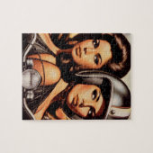 Retro Biker Meisjes Legpuzzel (Horizontaal)