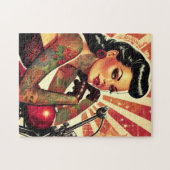 Retro Biker Pin-up Legpuzzel (Horizontaal)