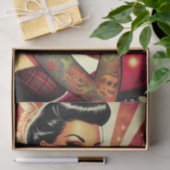 Retro Biker Pin-up Tissuepapier (Geschenk)