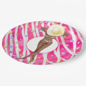Retro Bikini Girl Birthday Pool Party Paper Bord (Gekanteld)