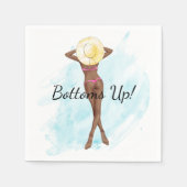 Retro Bikini Meisje Volwassen Partij Servet (Voorkant)