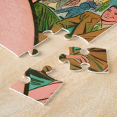 Retro Bikini Meisje Zomer Strips Legpuzzel (Zijkant)