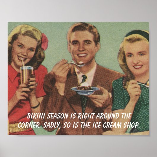 Retro - Bikini Season vs. Ice Cream, Poster (Voorkant)