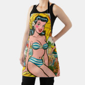 Retro Bikinimeisje Zomer Strips Schort (Insitu)