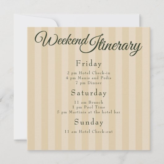 Retro Bikinis & Martinis Bachelorette Kaart (Achterkant)