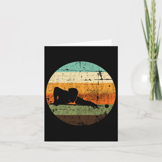 Retro  Biljart Gezegden Snooker Pool Billia Kaart (Voorkant)