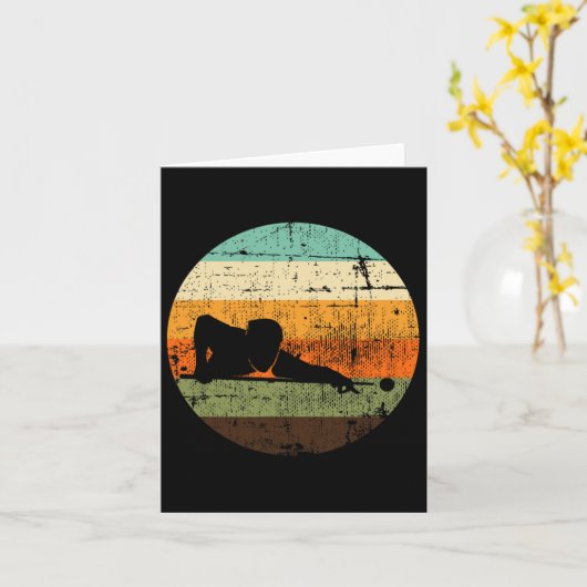 Retro  Biljart Gezegden Snooker Pool Billia Kaart (Gele Bloem)