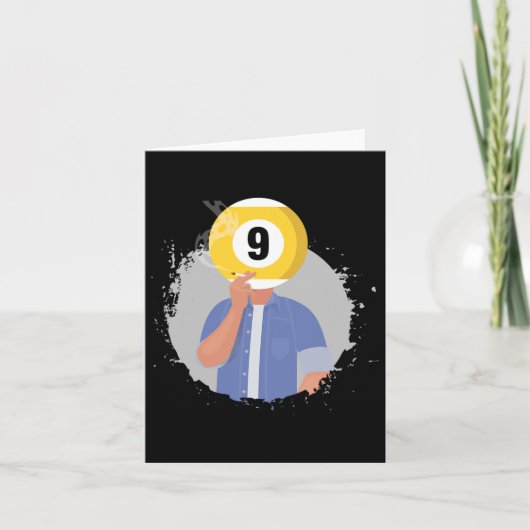 Retro Biljart Snooker Biljart 9 LL Speler Cue S Kaart (Voorkant)