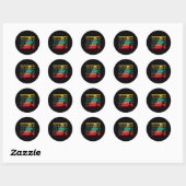 Retro biljart Sport Ronde Sticker (Vel)