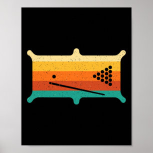 Retro Biljart - Sport Spel Pool Player Poster