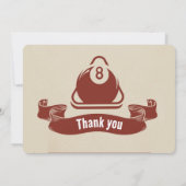 Retro Biljart verjaardagsuitnodiging Voeg je eigen Kaart (Achterkant)