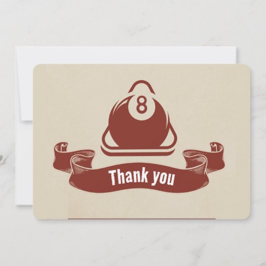 Retro Biljart verjaardagsuitnodiging Voeg je eigen Kaart (Achterkant)