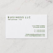 retro BILJART Visitekaartje (Achterkant)