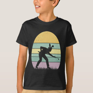 Retro Billard Easter Egg Paasdag biljart Vrouwen T-shirt