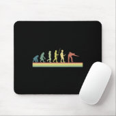 Retro Billiards Human Evolution Lover Gift Pool Sn Muismat (Met muis)