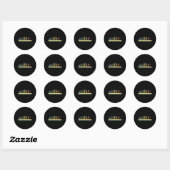 Retro Billiards Human Evolution Lover Gift Pool Sn Ronde Sticker (Vel)