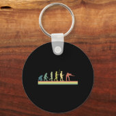 Retro Billiards Human Evolution Lover Gift Pool Sn Sleutelhanger (Voorkant)