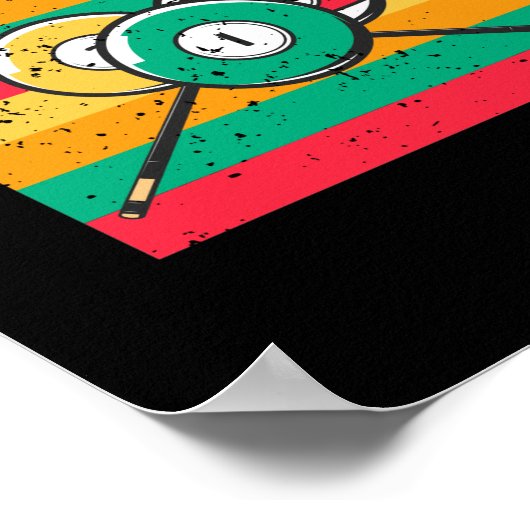 Retro Billiards Tabel 8-Ball Pool Snooker Poster (Hoek)