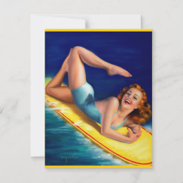  Retro Billy DeVorss Surfer Pinup meisje