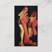  Retro Billy DeVorss Telephone Pinup girl Visitekaartje (Achterkant)