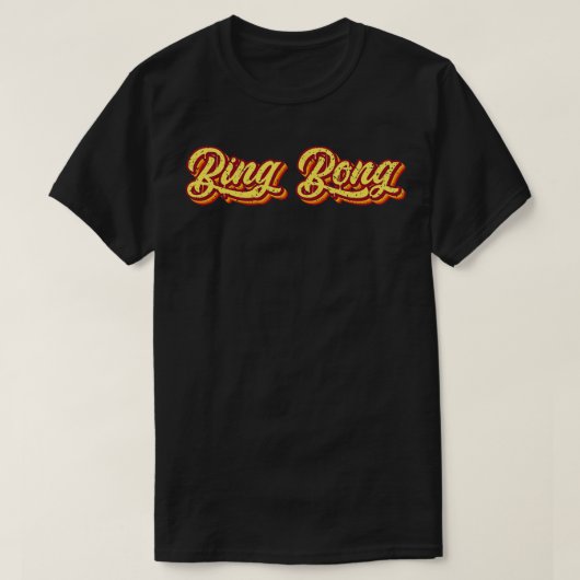 Retro Bing Bong Typografie T-shirt (Design voorkant)