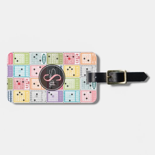 Retro Bingo Bagagelabel (Voorkant horizontaal)