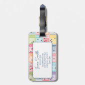 Retro Bingo Bagagelabel (Achterkant verticaal)