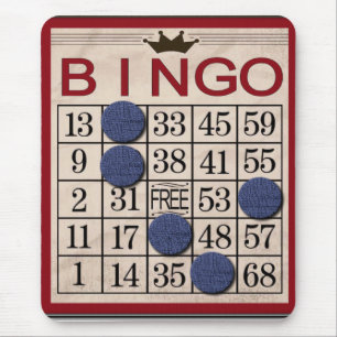 Retro Bingo Card Funny Muismat