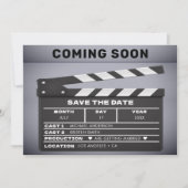 Retro Binnenkort Film Klap Board Bruiloft Save The Date (Voorkant)