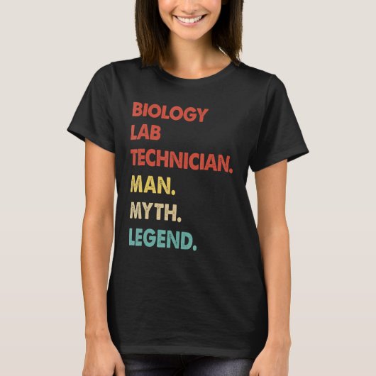 Retro Biology Lab Man Myth Legend T-shirt (Voorkant)
