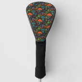 Retro Bioluminescentie Paddenstoelen Golfheadcover (Voorkant)