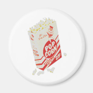 Retro  bioscoop Popcorn Magneet