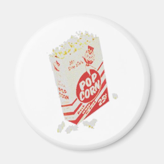 Retro  bioscoop Popcorn Magneet (Voorkant)
