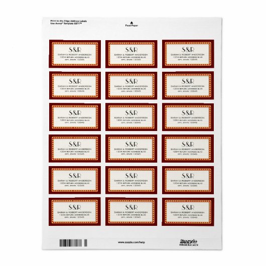 Retro Bioscoop Theater Marquee Teken Trouwadres Etiket (Full Sheet)