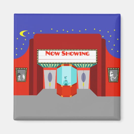 Retro bioscoopmagneet magneet (Voorkant)