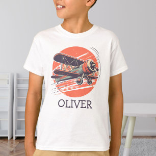 Retro  Biplane gepersonaliseerd T-shirt