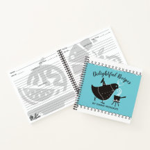 Retro Bird Chef Personal Cookbook Recept notitiebo