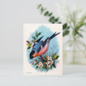  Retro Bird op een Branch Briefkaart (Staand voorkant)