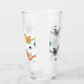 Retro Birds Flowers Cute Modern mid Century Glas (Links)