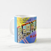 Retro Birmingham AL Postkaart Mok (Voorkant links)
