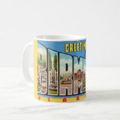 Retro Birmingham AL Wenskaart Mok (Voorkant links)
