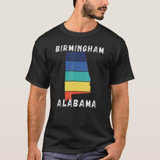 Retro Birmingham Alabama Apparel T-shirt (Voorkant)