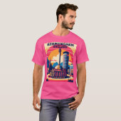 Retro Birmingham Engeland bezienswaardigheden Sky T-shirt (Voorkant volledig)