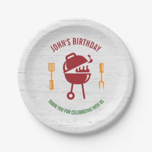 Retro Birthday BBQ Paper Bord