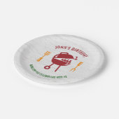 Retro Birthday BBQ Paper Bord (Gekanteld)