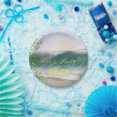 Retro Birthday Beach Picnic Party Papieren Bordje (Feest)