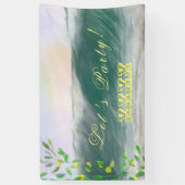 Retro Birthday Beach Picnic Party Spandoek (Verticaal)