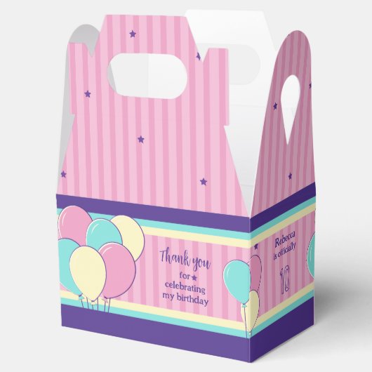 Retro Birthday Bedankdoosjes (Geopend)